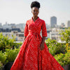 Robe africaine en wax pour une soirée chic