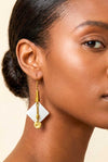 Boucles d'Oreilles en Corne Blanche et laiton - SublimeWax