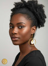 Boucles d'oreilles africaines Marsabit en laiton et cauri