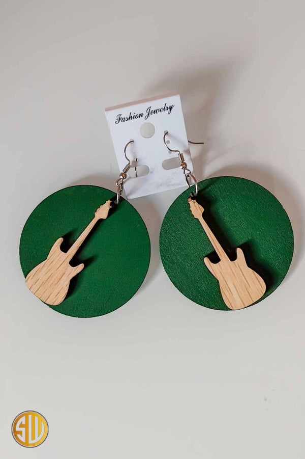 Boucles d'oreilles africaines Sena rondes en bois