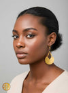 Boucles d'oreilles africaines Voi en laiton du Kenya