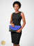 Pochette bleue en perles et cuir – Fait main au Kenya