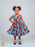 Robe en wax africaine pour fille – Motifs floraux colorés