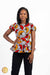Top Peplum Wax Yara Sublimewax – Rouge, Orange & Blanc