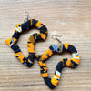 Boucles d'oreilles africaines Mata en forme de carte d'Afrique