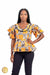 Top Peplum Wax Kofi Sublimewax – Orange, Crème & Noir