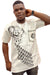 Chemise Africaine en Coton Blanc avec Motifs Africains - SublimeWax XL