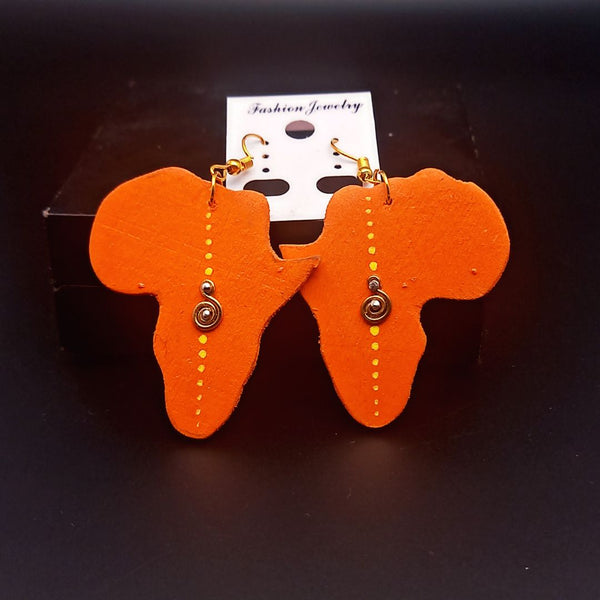 Boucles d'oreilles en bois Africa - SublimeWax 1