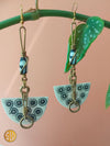 Boucles d’oreilles africaines artisanales du Kenya – Noir et blanc ethnique