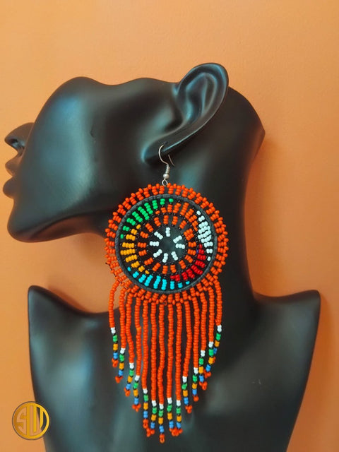 Boucles d'Oreilles Africaines en Perles Massaï - SublimeWax