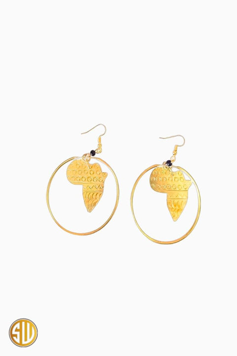 Boucles d'oreilles Carte Afrique - SublimeWax