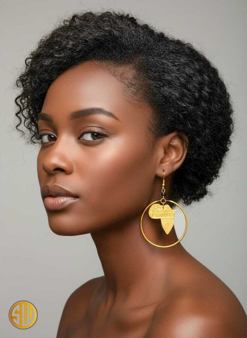 Boucles d'oreilles Carte Afrique - SublimeWax