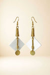Boucles d'Oreilles en Corne Blanche et laiton - SublimeWax