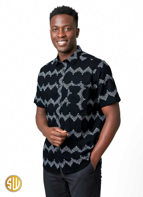 Chemise Homme Motif Africain – Tissu Léger Idéal Été