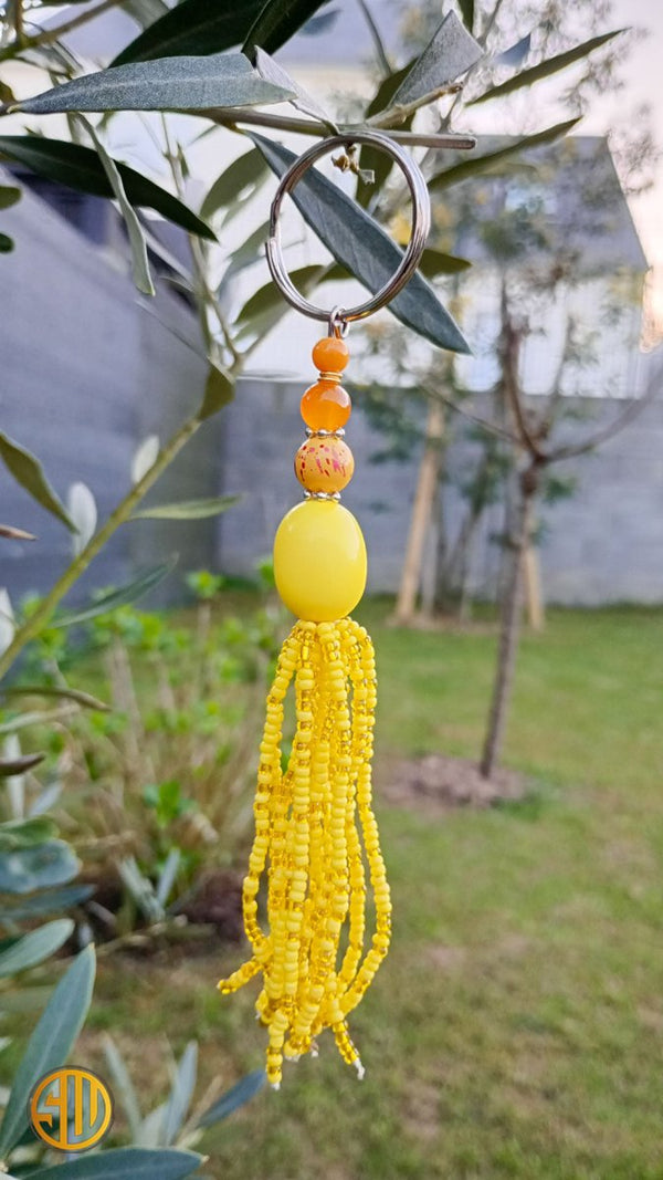 Porte - clé artisanal en perles Eva – Fait main au Kenya