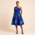 Robe Naya asymétrique en wax bleu – vue principale