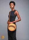Sac rond en sisal et cuir – Bandoulière artisanale