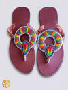 Sandales africaines perlées arc - en - ciel – Artisanat Massaï