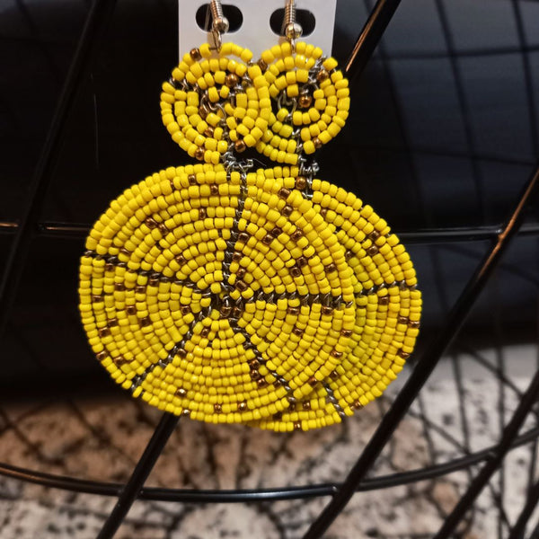 Boucles d'oreilles africaines Naba pendantes en perles Massaï