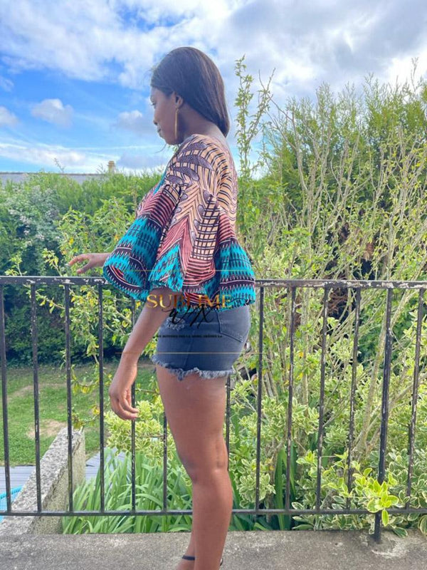 Crop Top Africain En Wax Karima - SublimeWax