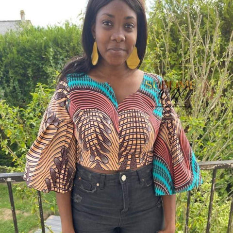 SublimeWax - African Crop Top In Wax Karima