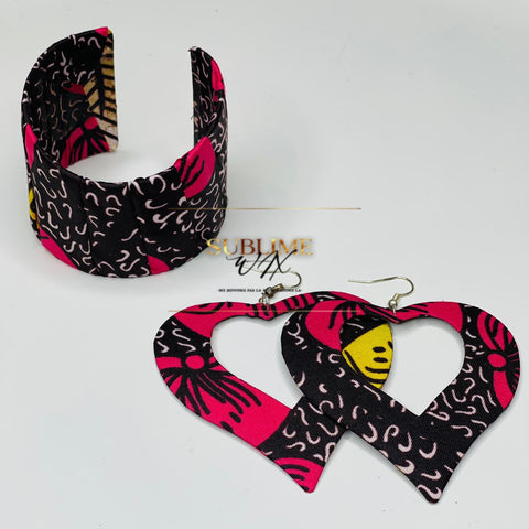 SublimeWax - African Earrings and Bracelet Lina