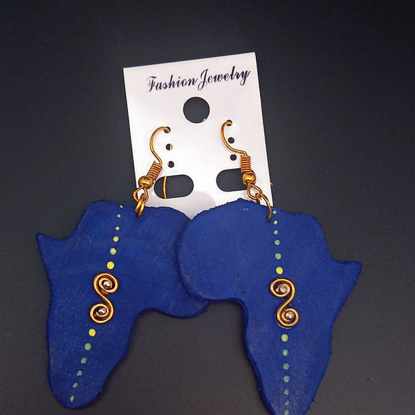 Boucles d'oreilles en bois Africa - SublimeWax 3