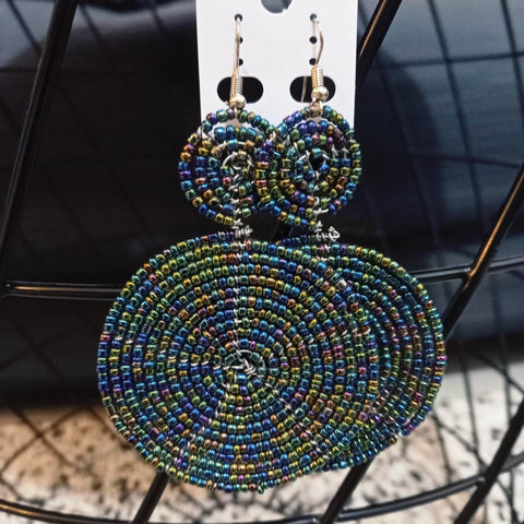 Boucles d'oreilles pendantes Massai Naba - SublimeWax 4