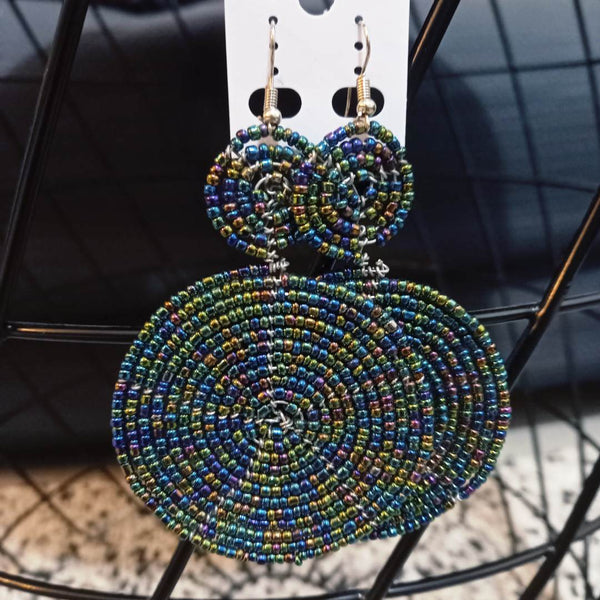 Boucles d'oreilles pendantes Massai Naba - SublimeWax 4