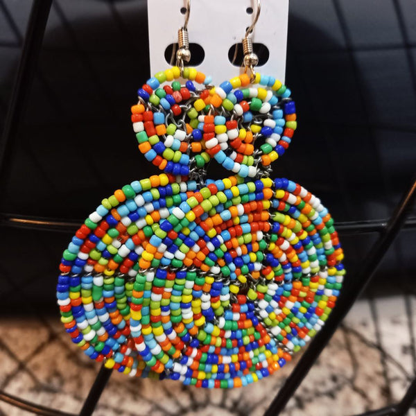 Boucles d'oreilles pendantes Massai Naba - SublimeWax 1