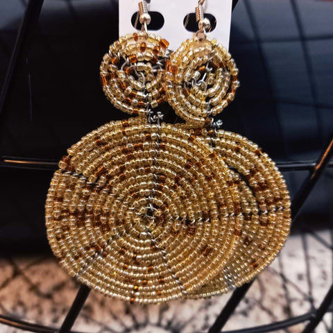 Boucles d'oreilles pendantes Massai Naba - SublimeWax 6